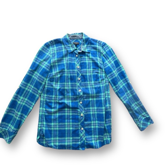 Bundle of 3 Talbots Blue Plaid Button-up Long Sleeve Cotton Shirts Women Petite - Picture 2 of 16